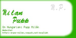 milan pupp business card