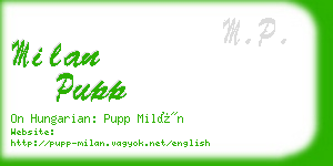 milan pupp business card